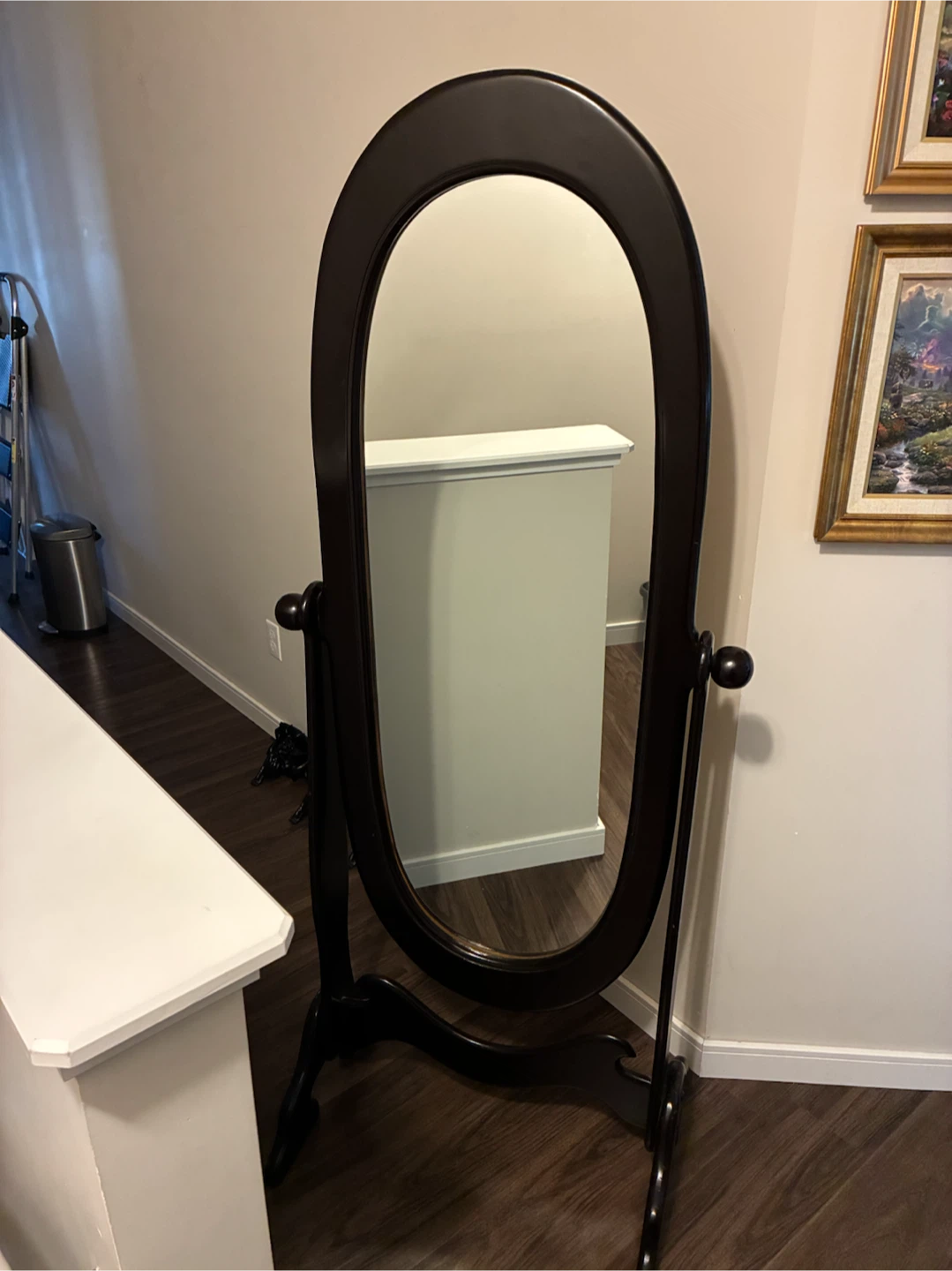 Oval Floor Standing Mirror