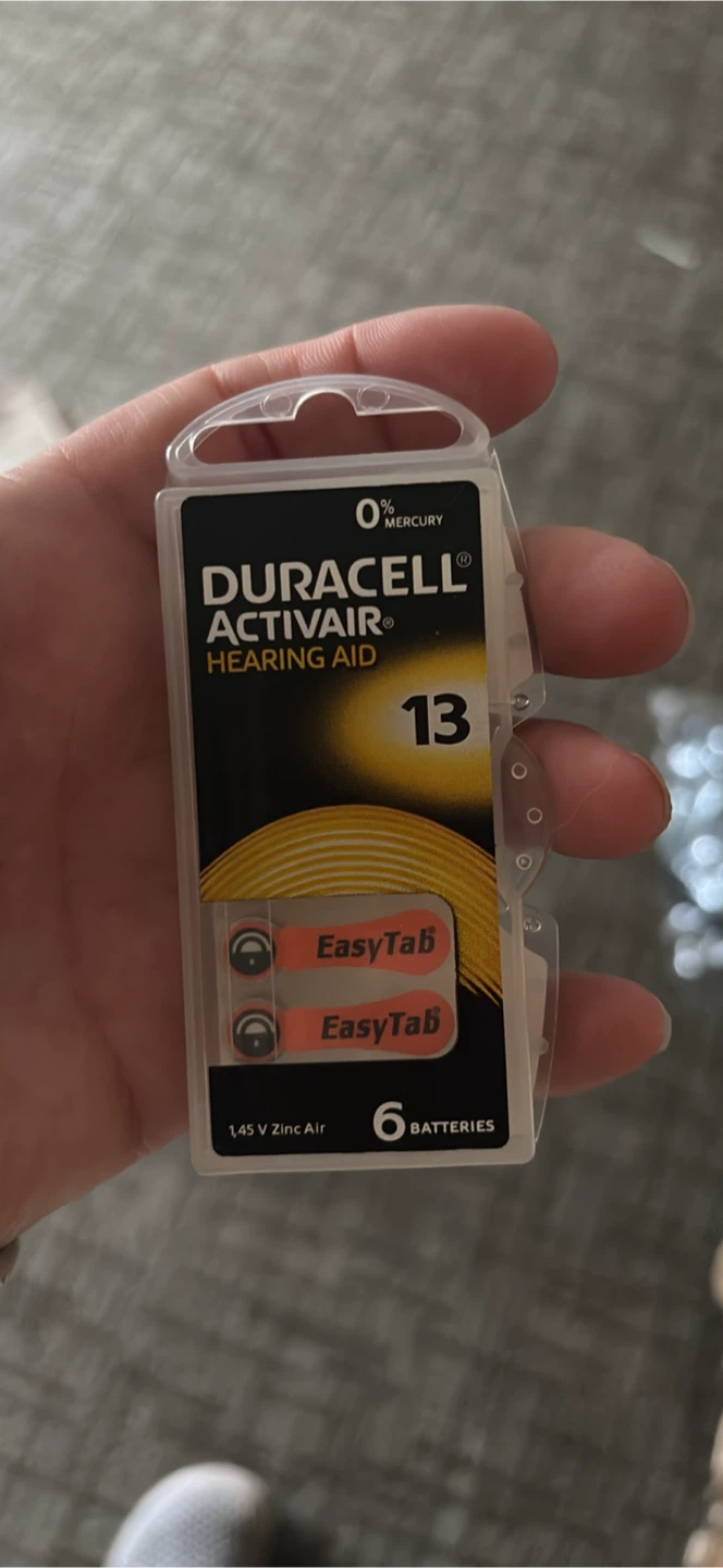 6 pack Hearing aid batteries