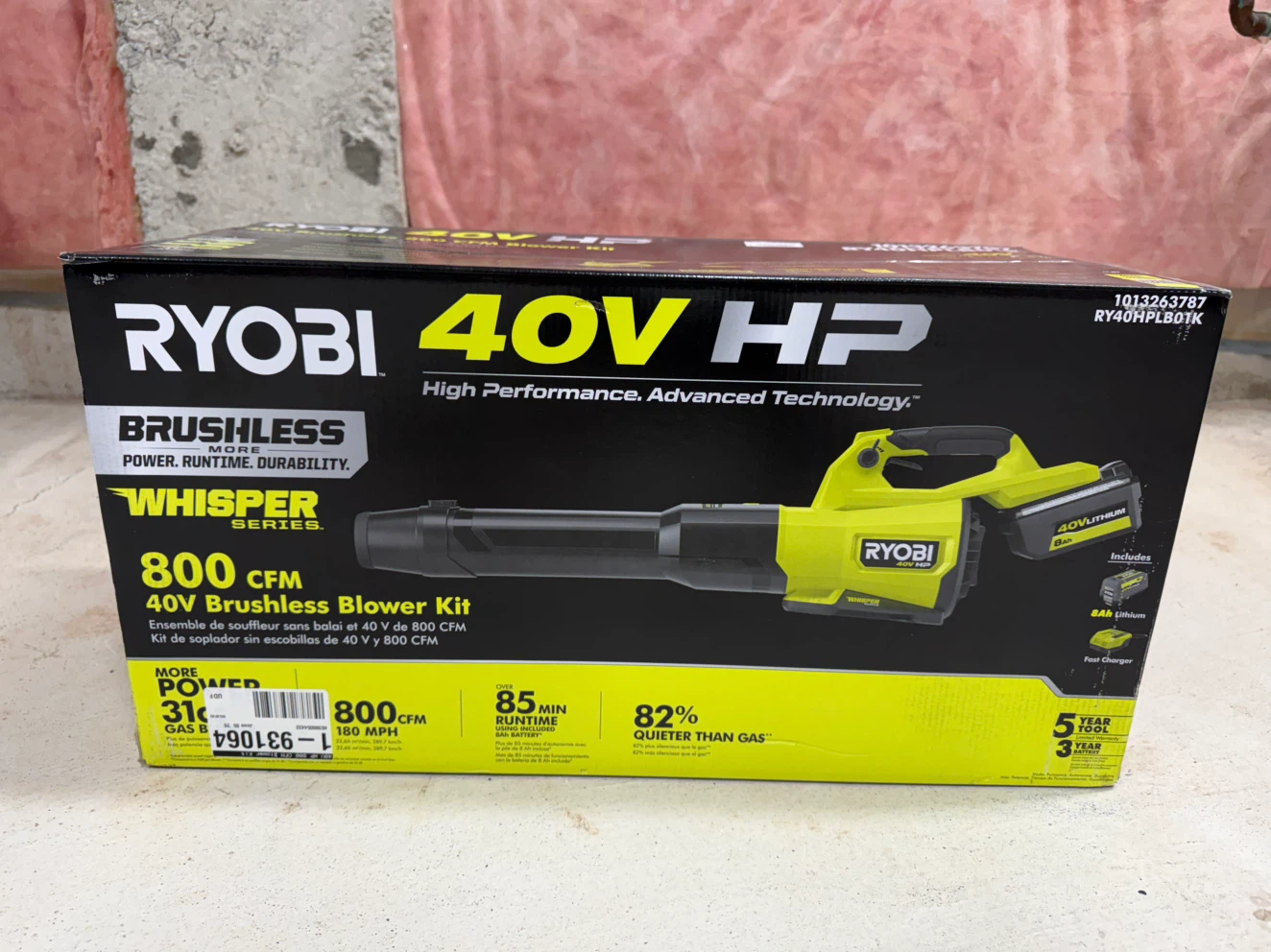 BRAND NEW - Ryobi 40V 800 CFM / 180 MPH Leaf Blower – $425 FIRM
