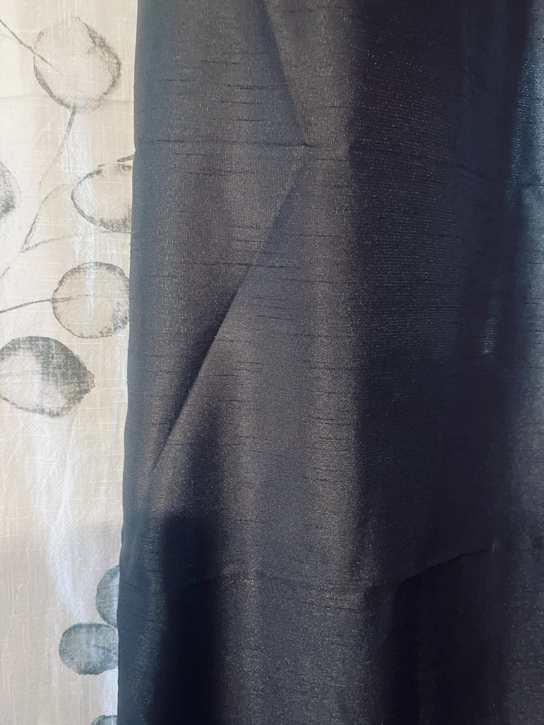 Grey and Floral Curtains with extension rod. - photo 3