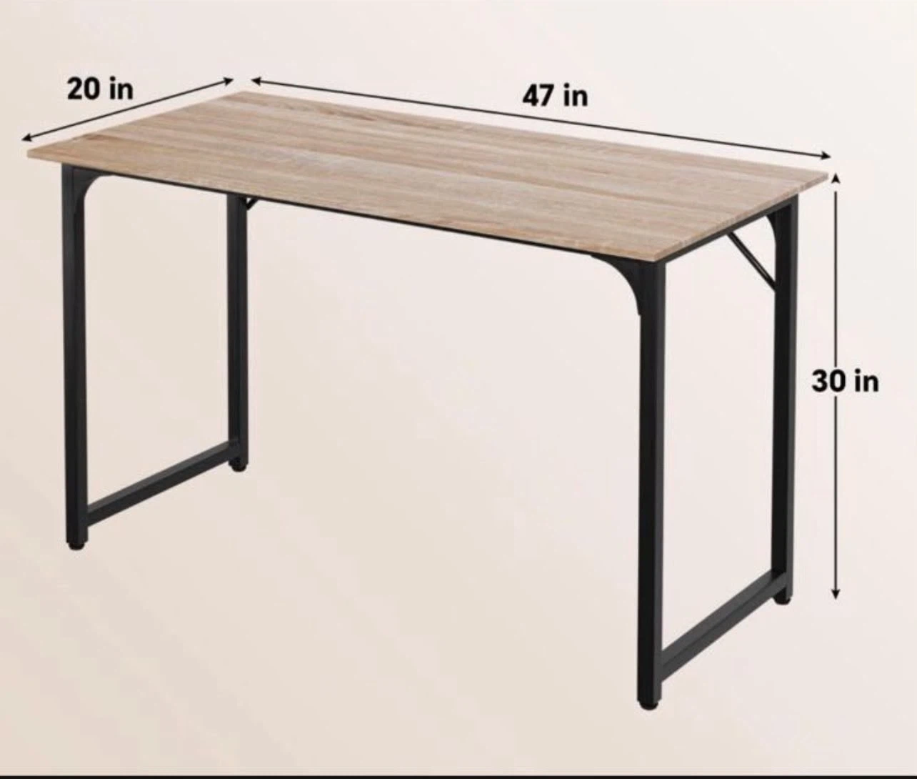 Modern Wood and Metal Writing Desk - photo 2