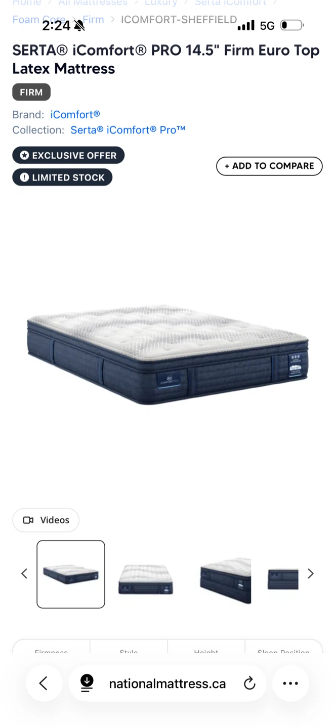 Serta iComfort Pro 14.5" Firm Euro Top Latex Mattress - photo 2