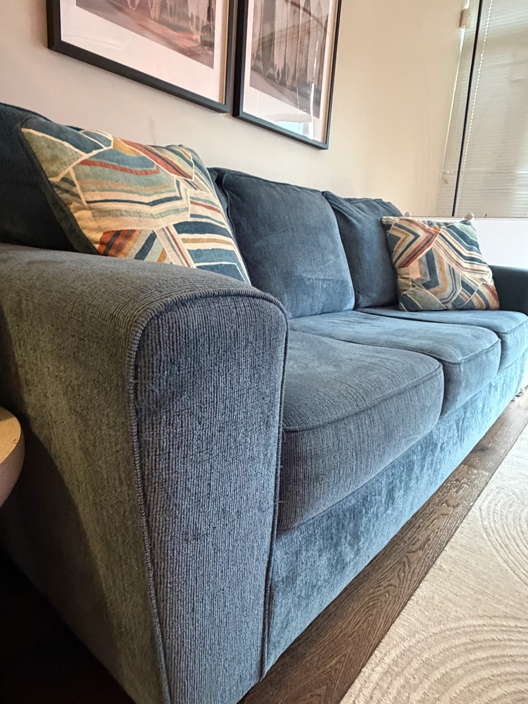 Blue Three-Seater Sofa - photo 4