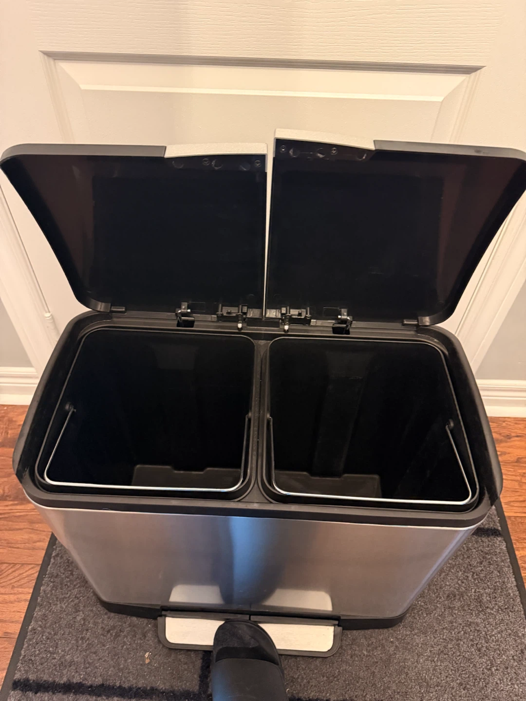 NEW Stainless Steel Dual Trash/Recycling Step Bin (60L) - photo 2