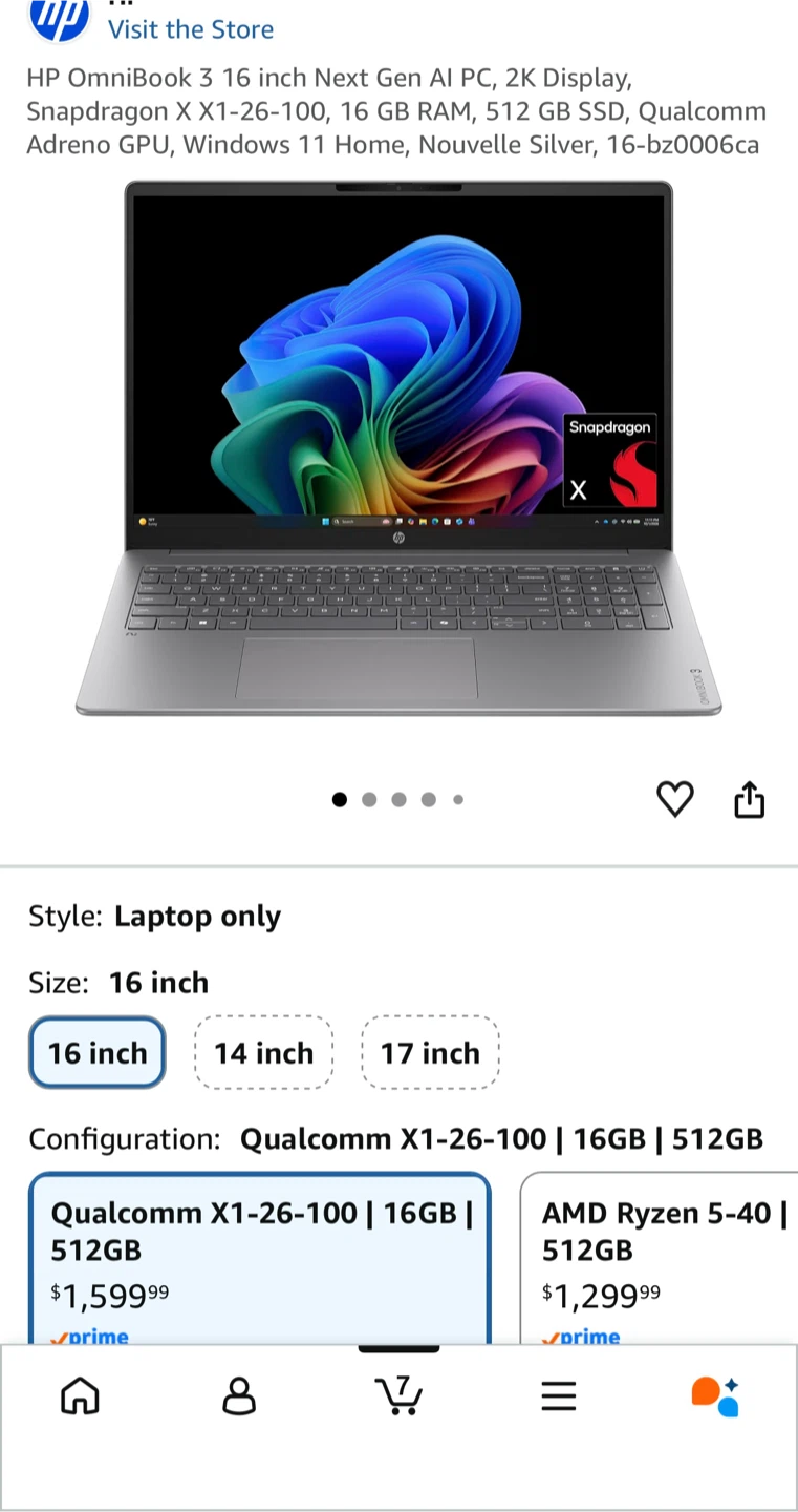 HP OmniBook 3 16-inch AI Laptop