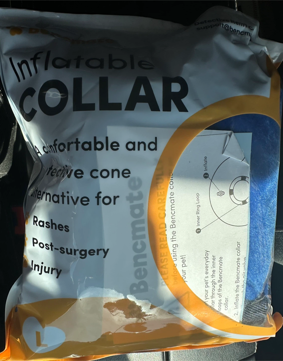 Bencmate Inflatable Pet Collar Large