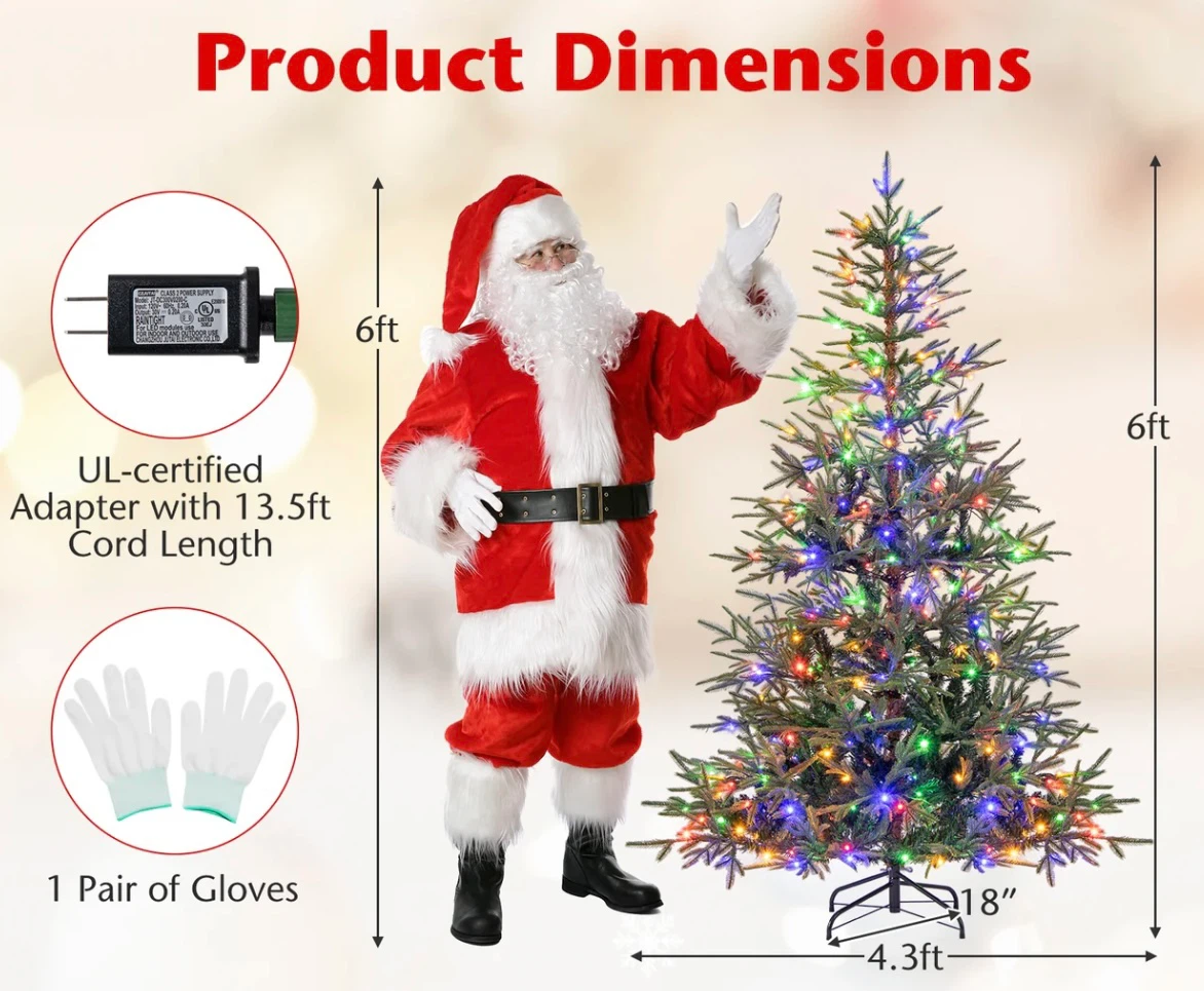6ft Artificial Christmas Tree with Lights - photo 3