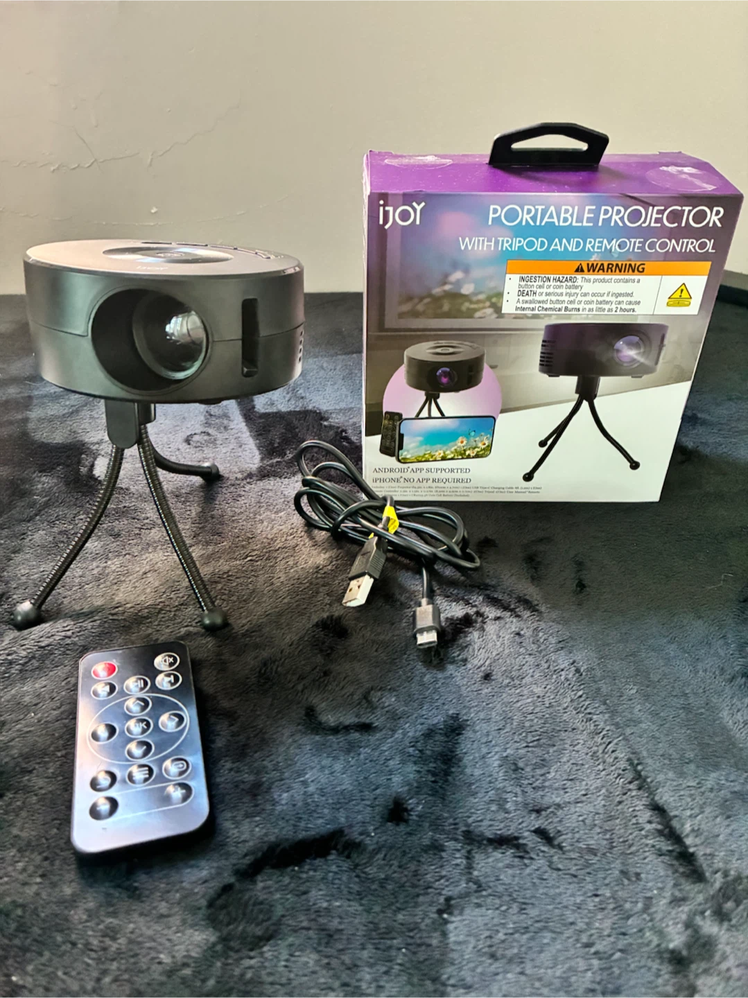 Ijoy Portable Projector with Tripod and Remote - photo 2
