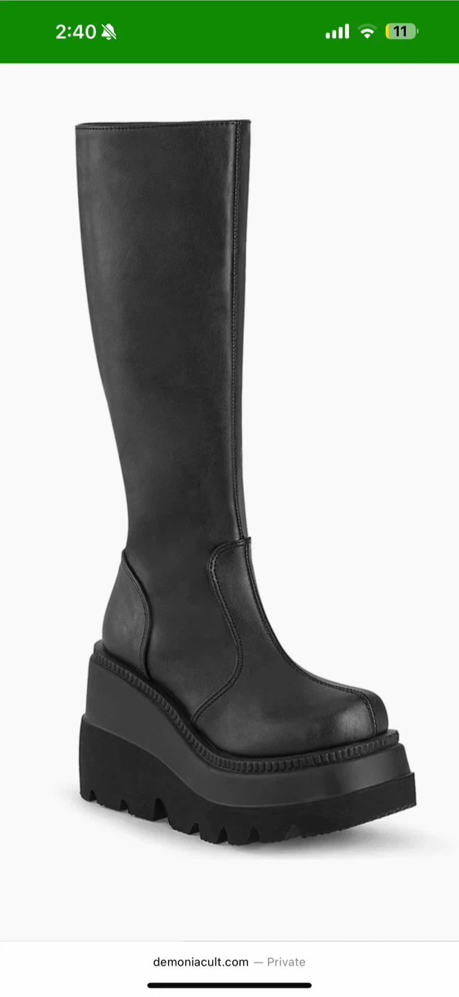 Demonia Platform Knee-High Boots