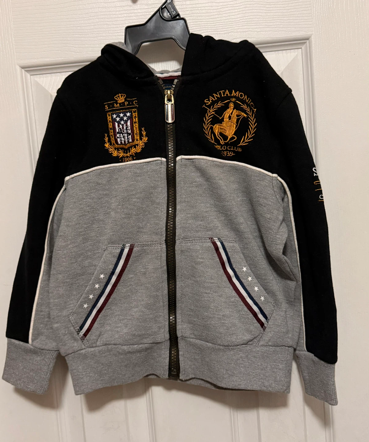 Santa Monica Polo Club Zip-Up Hoodie 5-6 Years Old