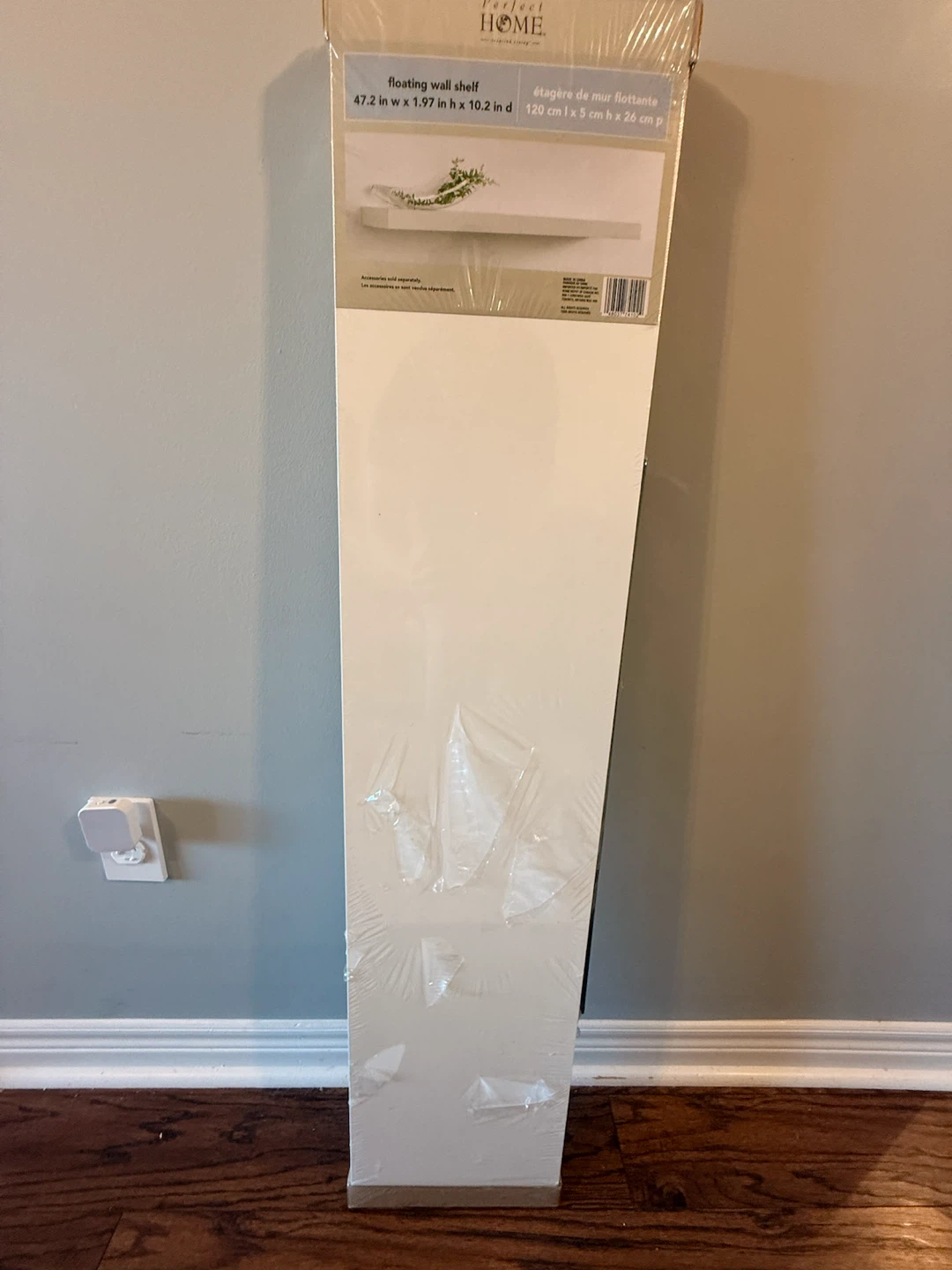 BRAND NEW Factory Sealed: 48” White Floating Shelf (2 Avail.) - photo 3