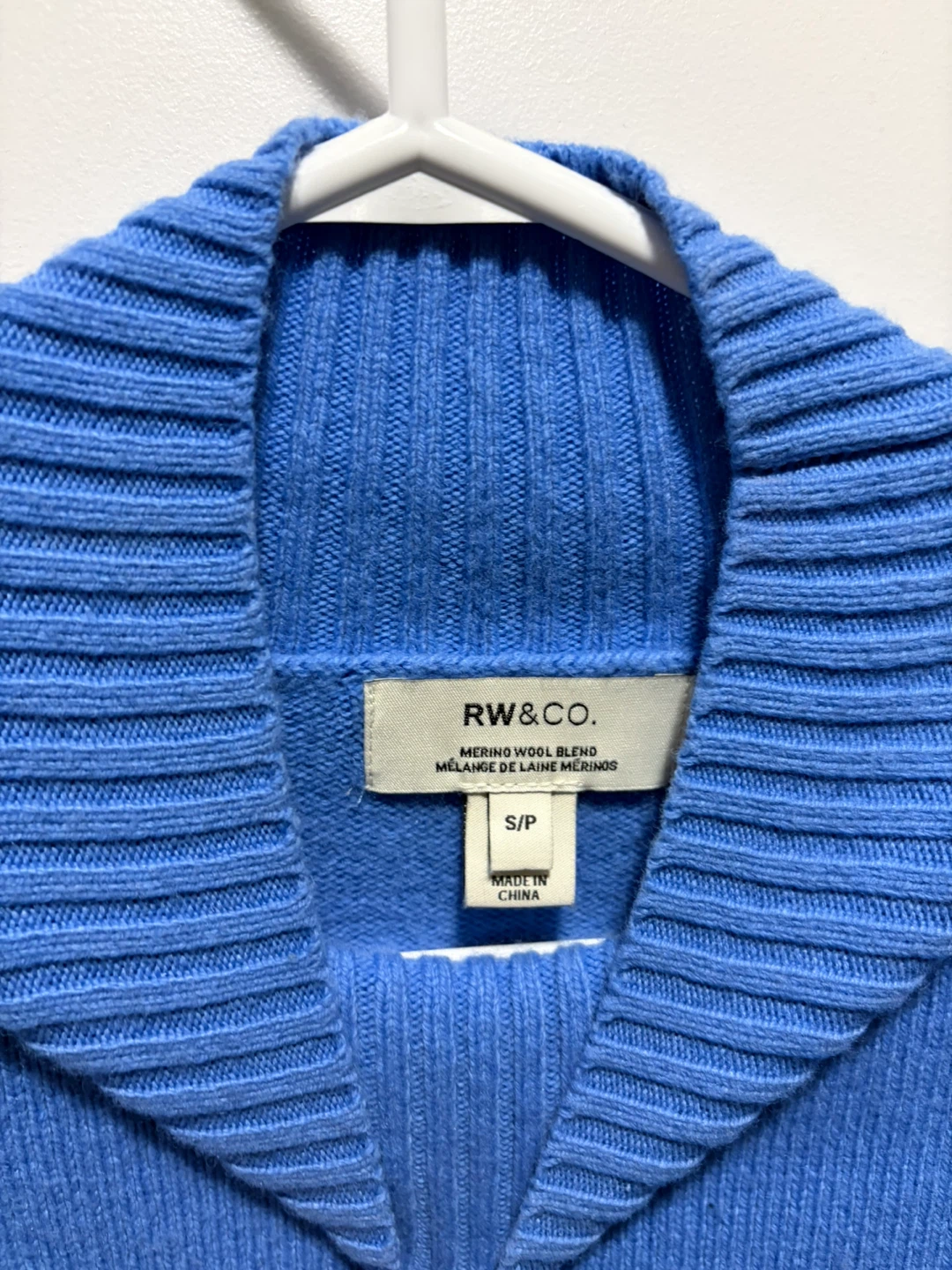 RW&CO. Blue Merino Wool Blend Sweater - photo 2