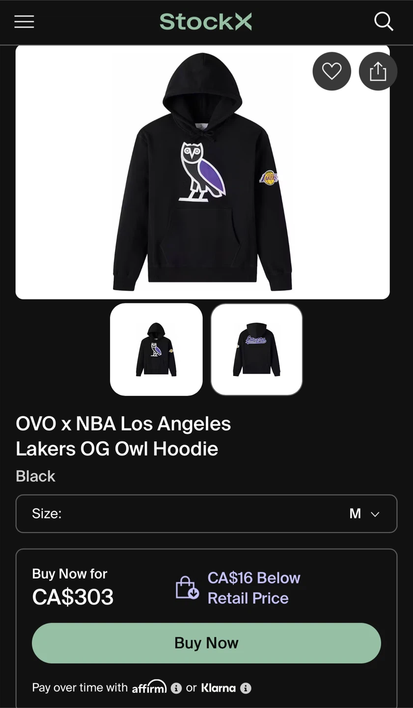 OVO x Los Angeles Lakers Hoodie - photo 3