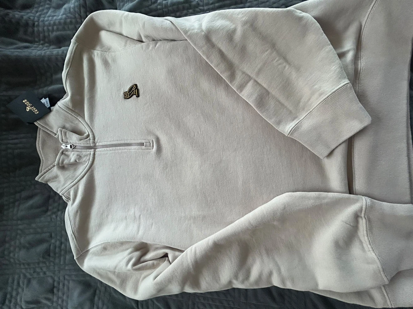 OVO Classic Quarter Zip Mockneck Sweatshirt - Sand