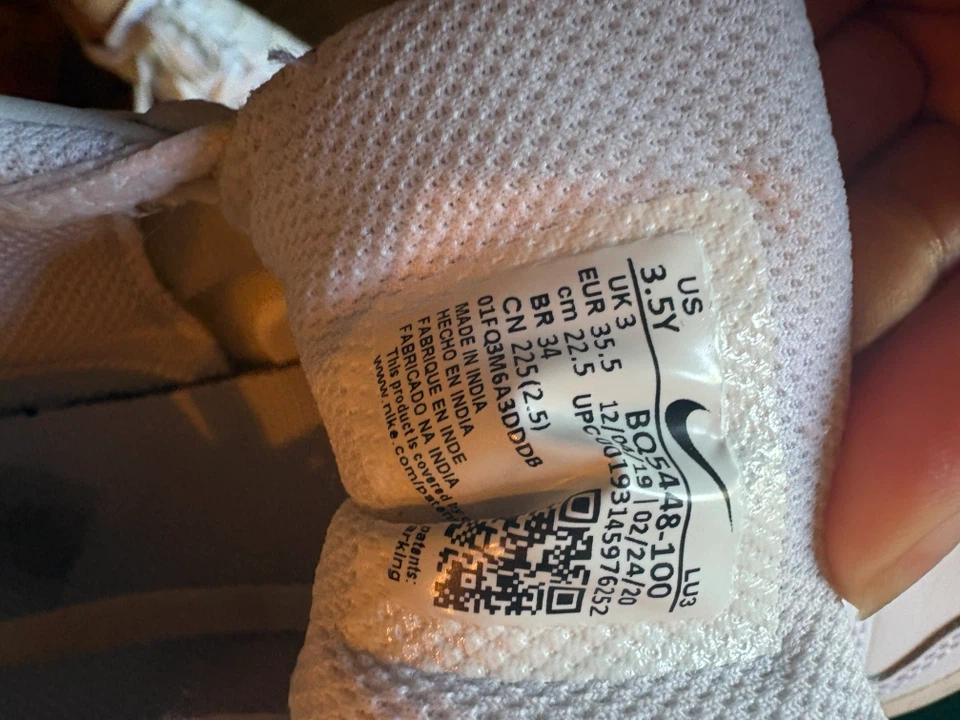 Nike Kids White Sneakers Size 3.5Y - photo 5