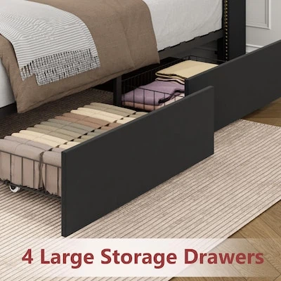 Garvee Full Size with 2 Tier Storage Headboard - photo 3