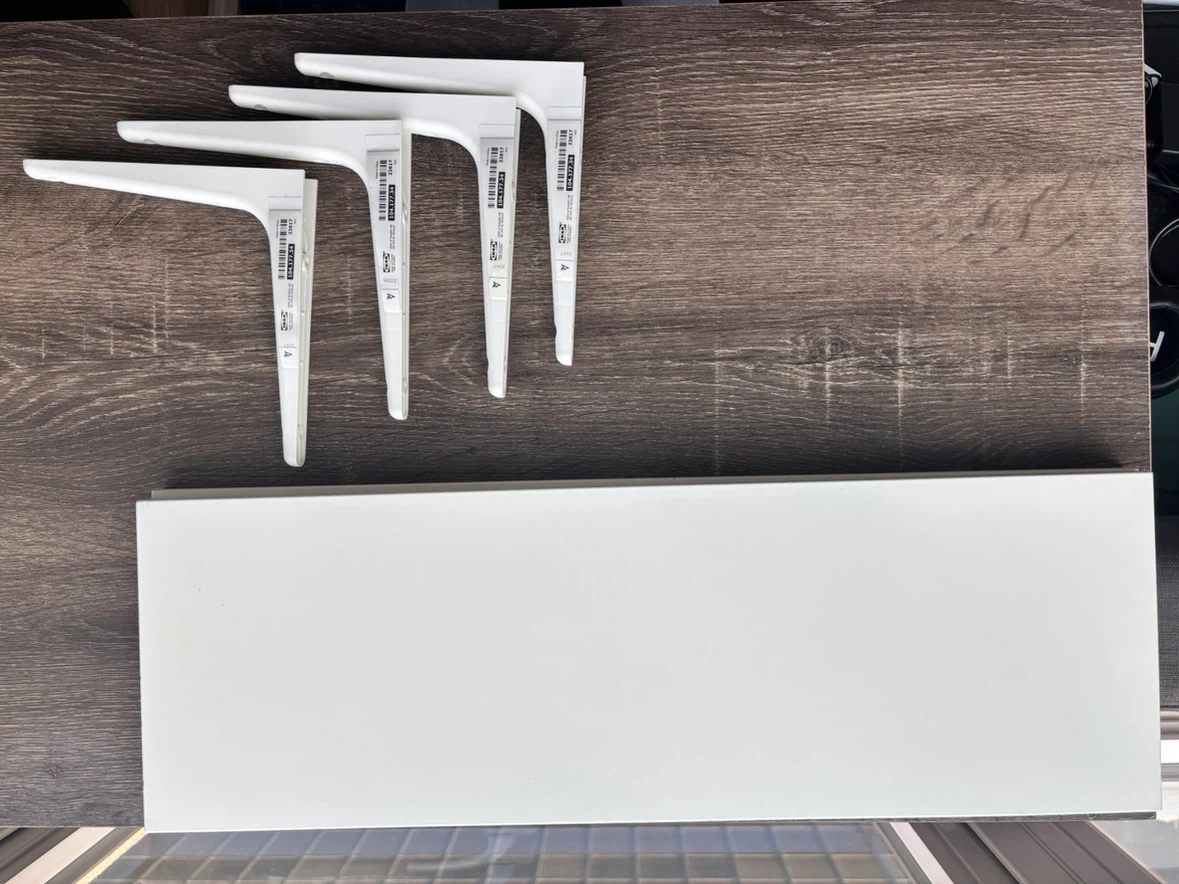 IKEA Wall Shelves with Brackets - photo 2