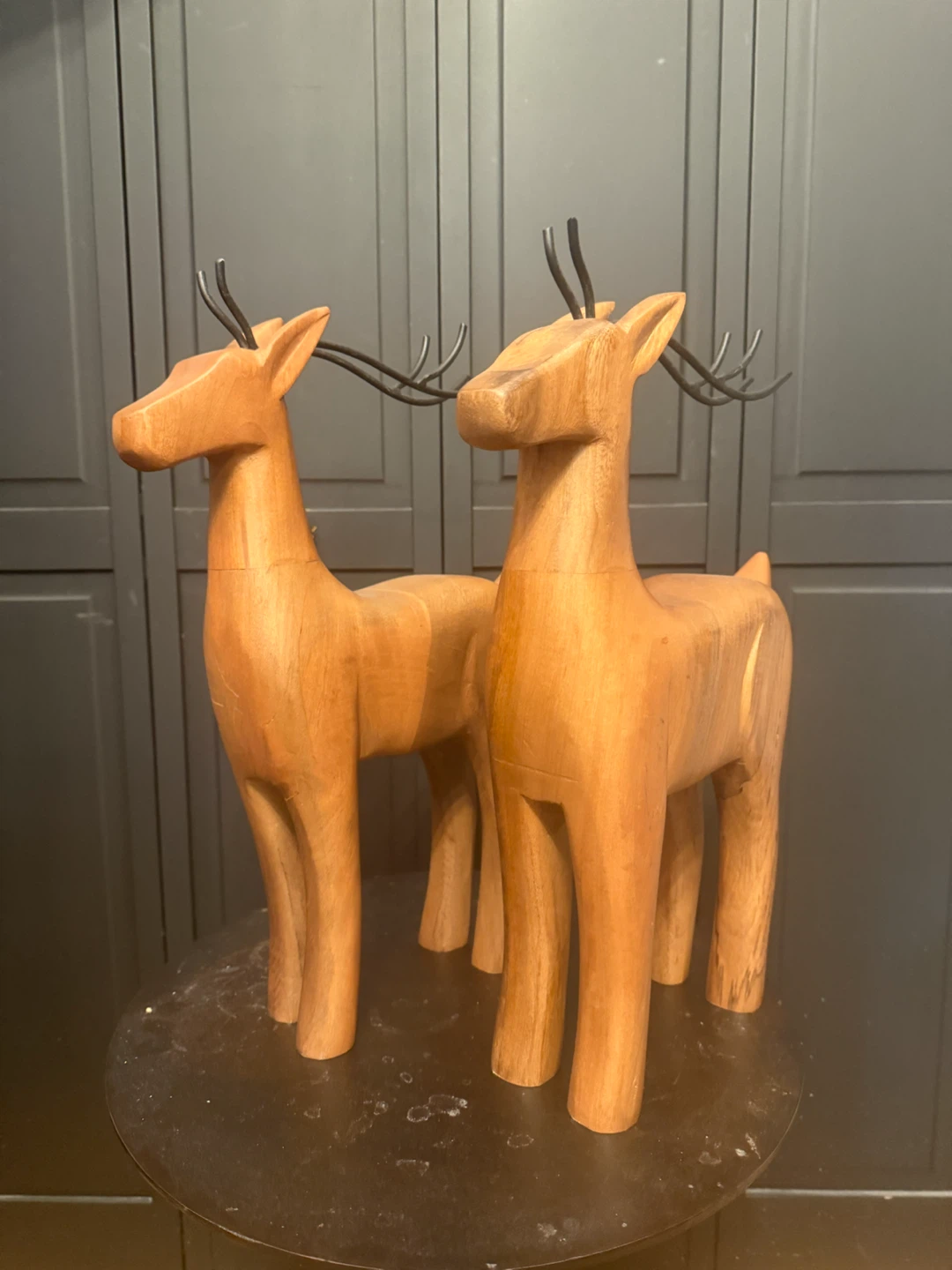 Wood Reindeer Holiday Decoration