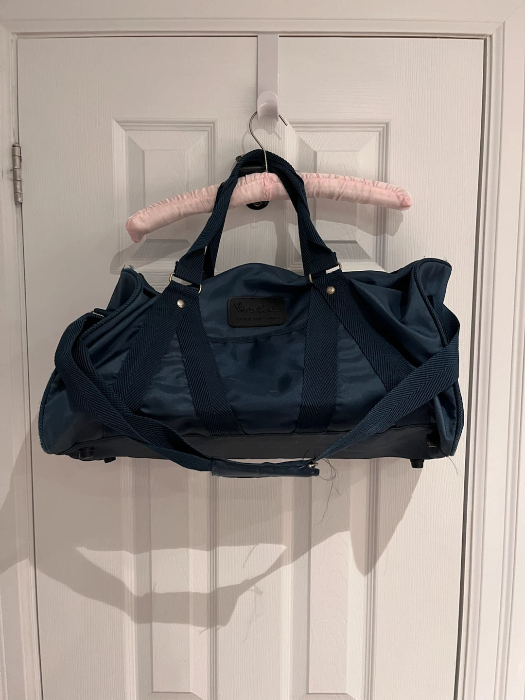 Vintage 80s Pierre Cardin Navy Duffel Bag