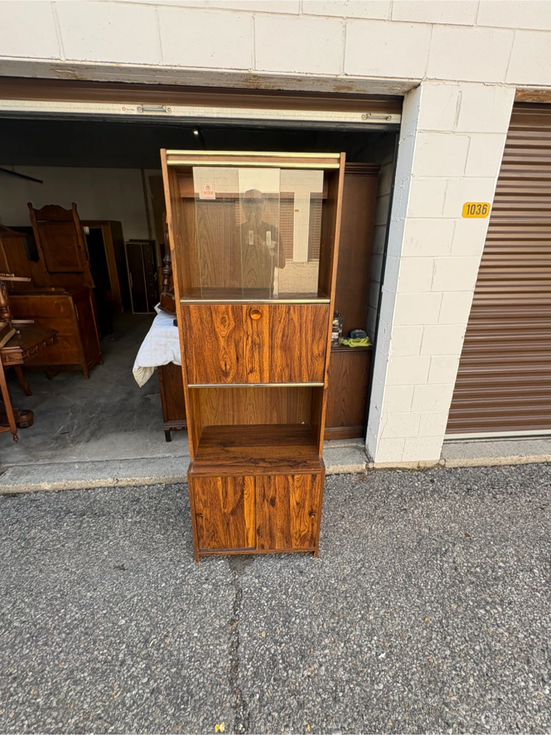 Free delivery used Vintage Mid-Century Modern Bar Cabinet