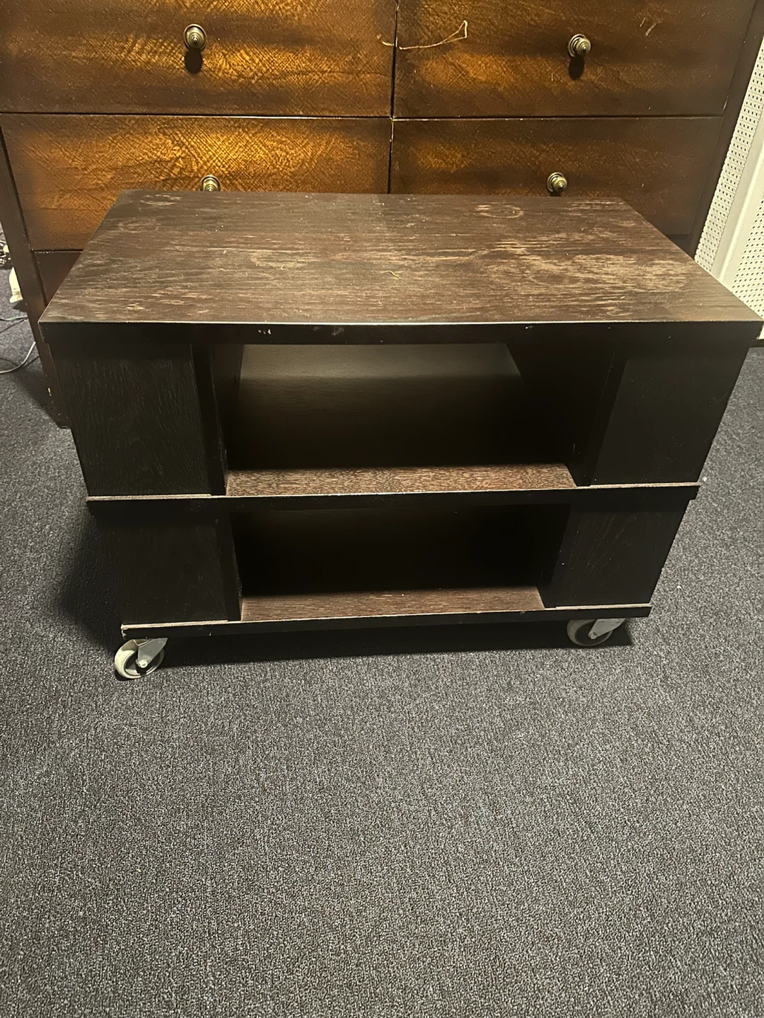 Dark Brown Rolling Storage Cart