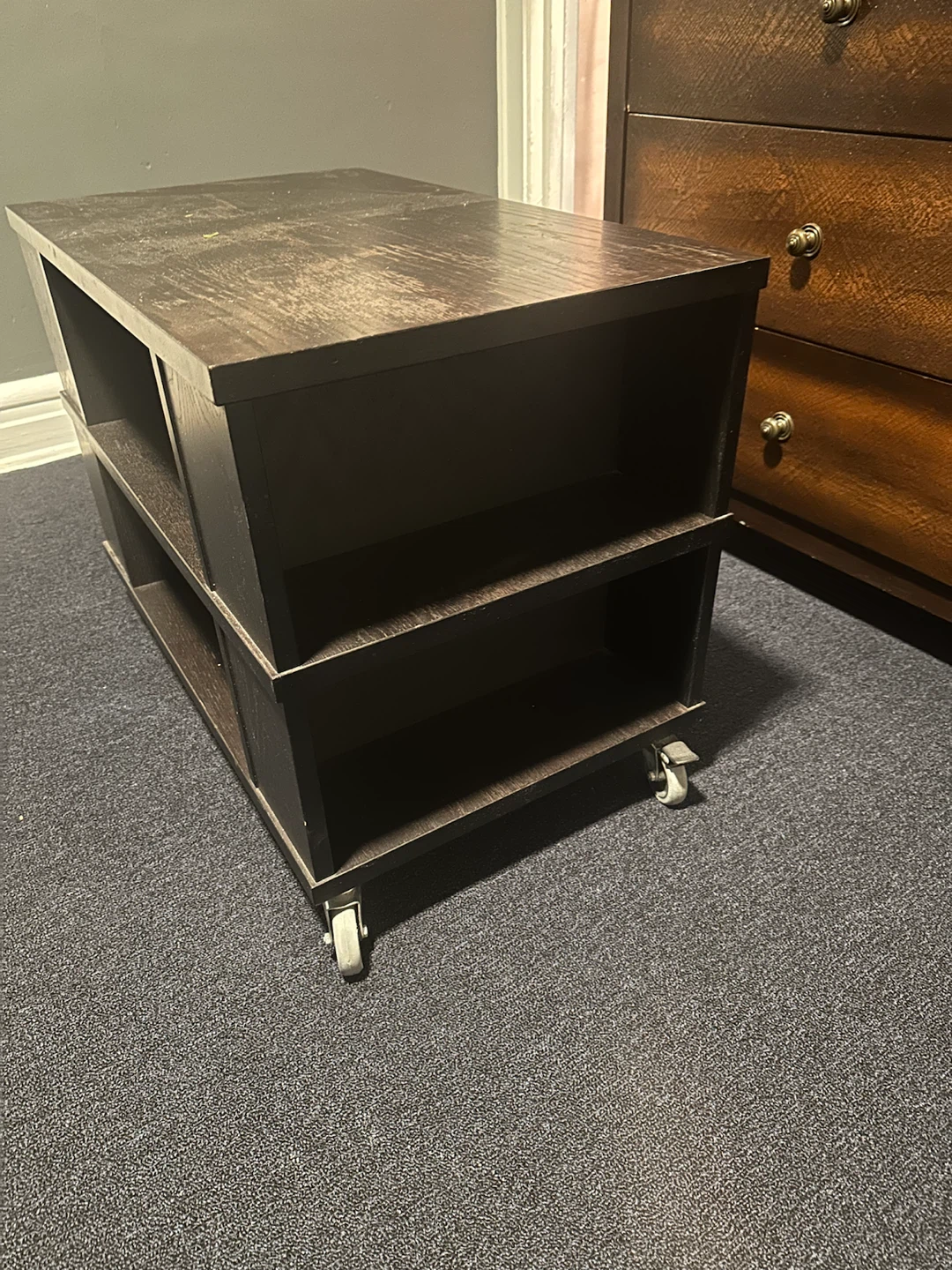 Dark Brown Rolling Storage Cart - photo 3