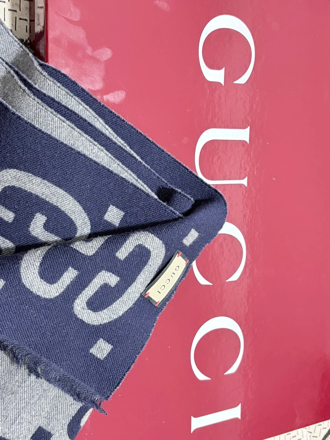 Gucci GG Jacquard Wool Silk Scarf - photo 3