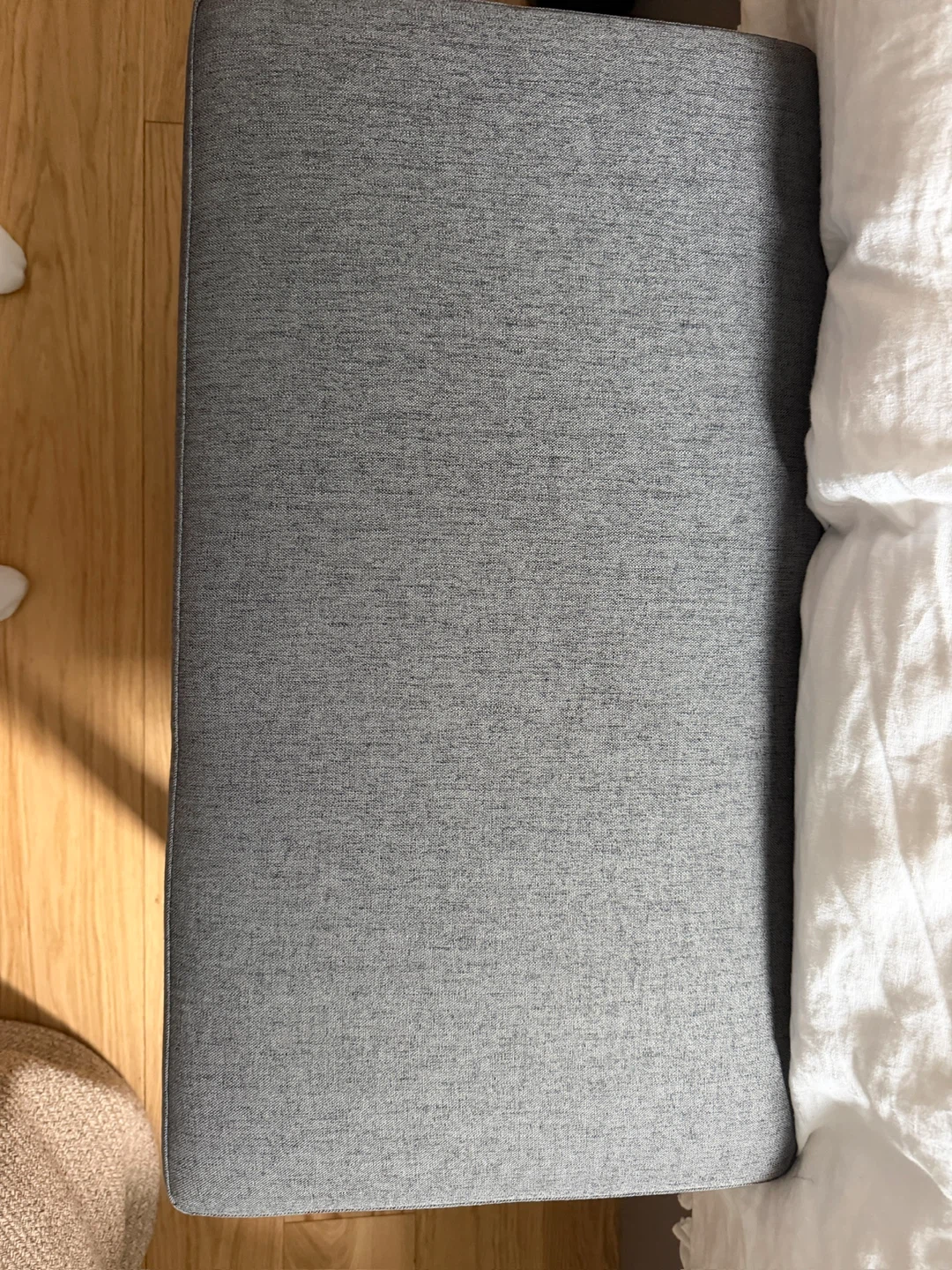 Gray Upholstered Bedroom Bench - photo 4