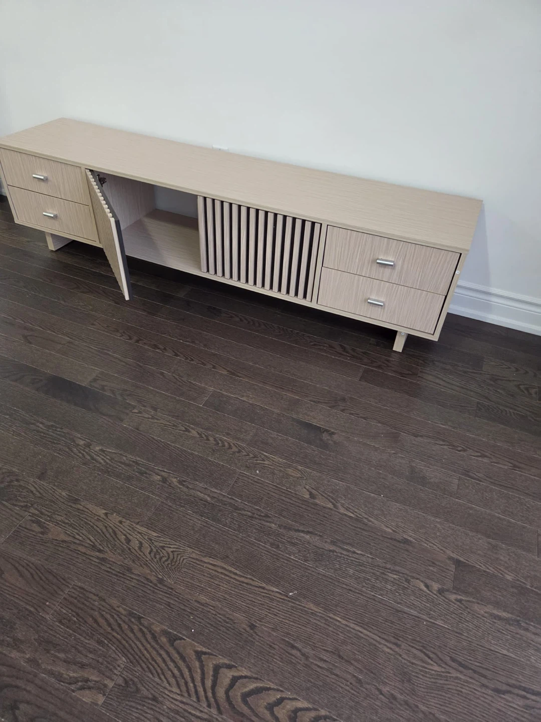 Modern Light Oak Media Console
