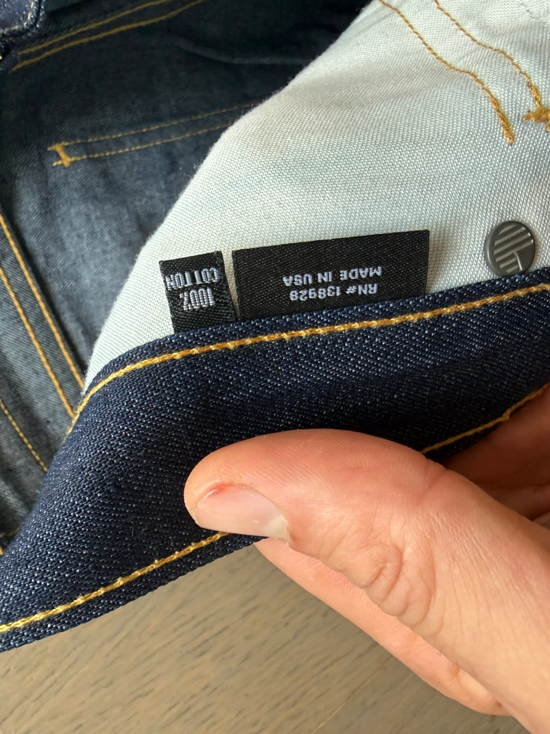 Mens 32/30 Flint & Tinder Selvedge straight cut Denim Jeans - photo 2