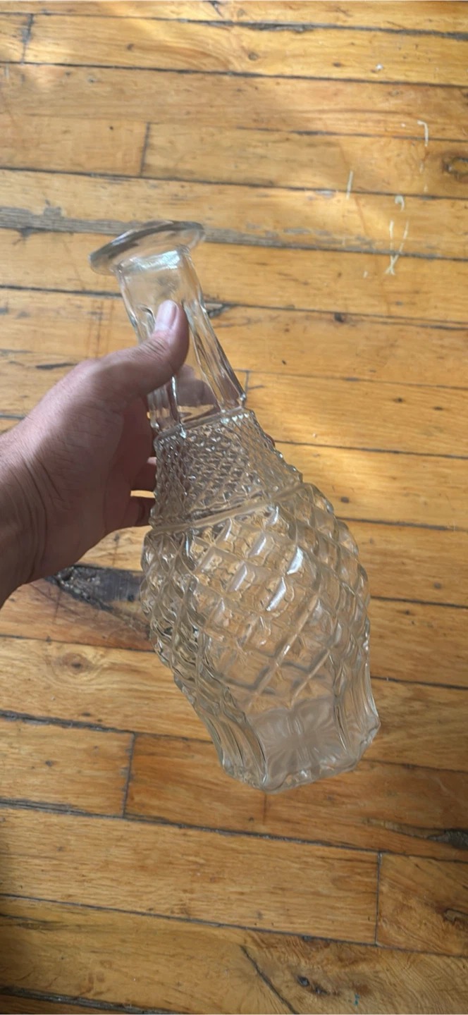 Clear Glass Decorative Vase