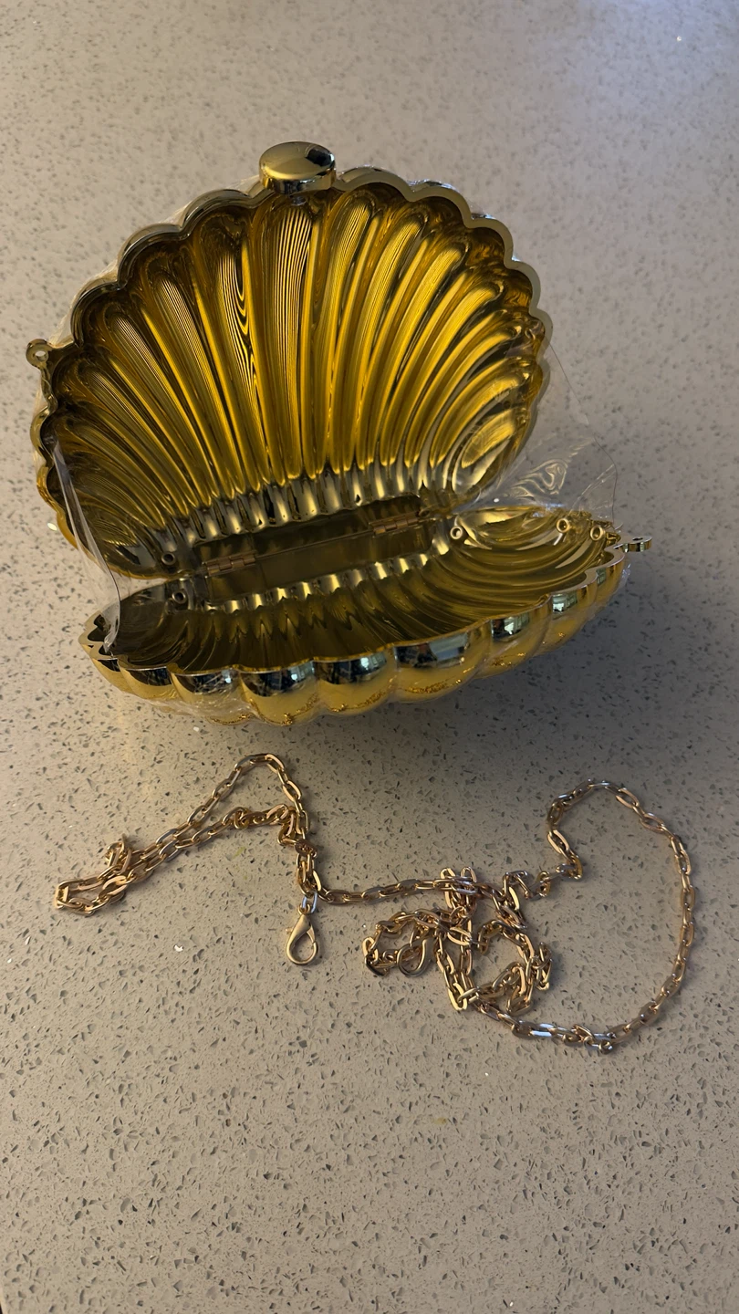 Gold Seashell Clutch Bag - photo 2