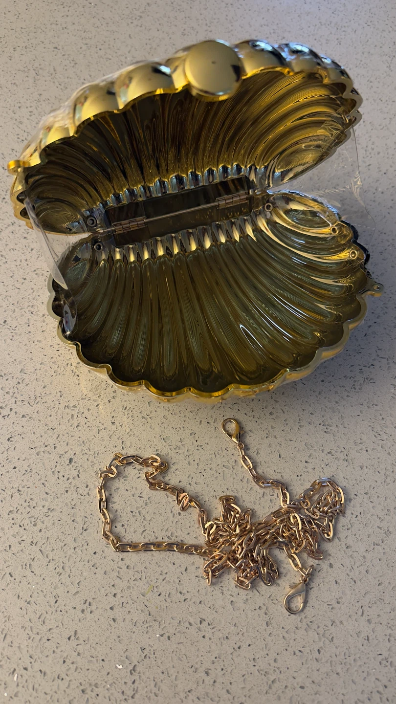 Gold Seashell Clutch Bag - photo 3
