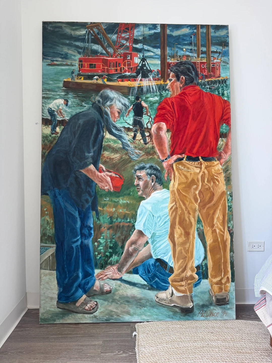Loyola Dredgers Oil Painting by Pat Olson