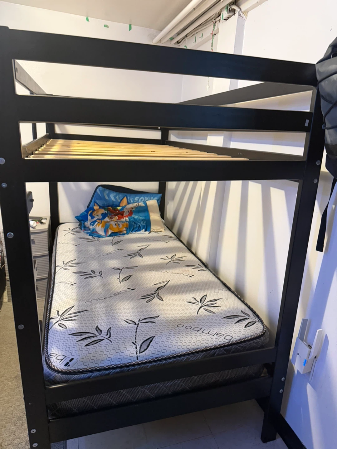 Black Twin Size Bunk Bed Frame - photo 2