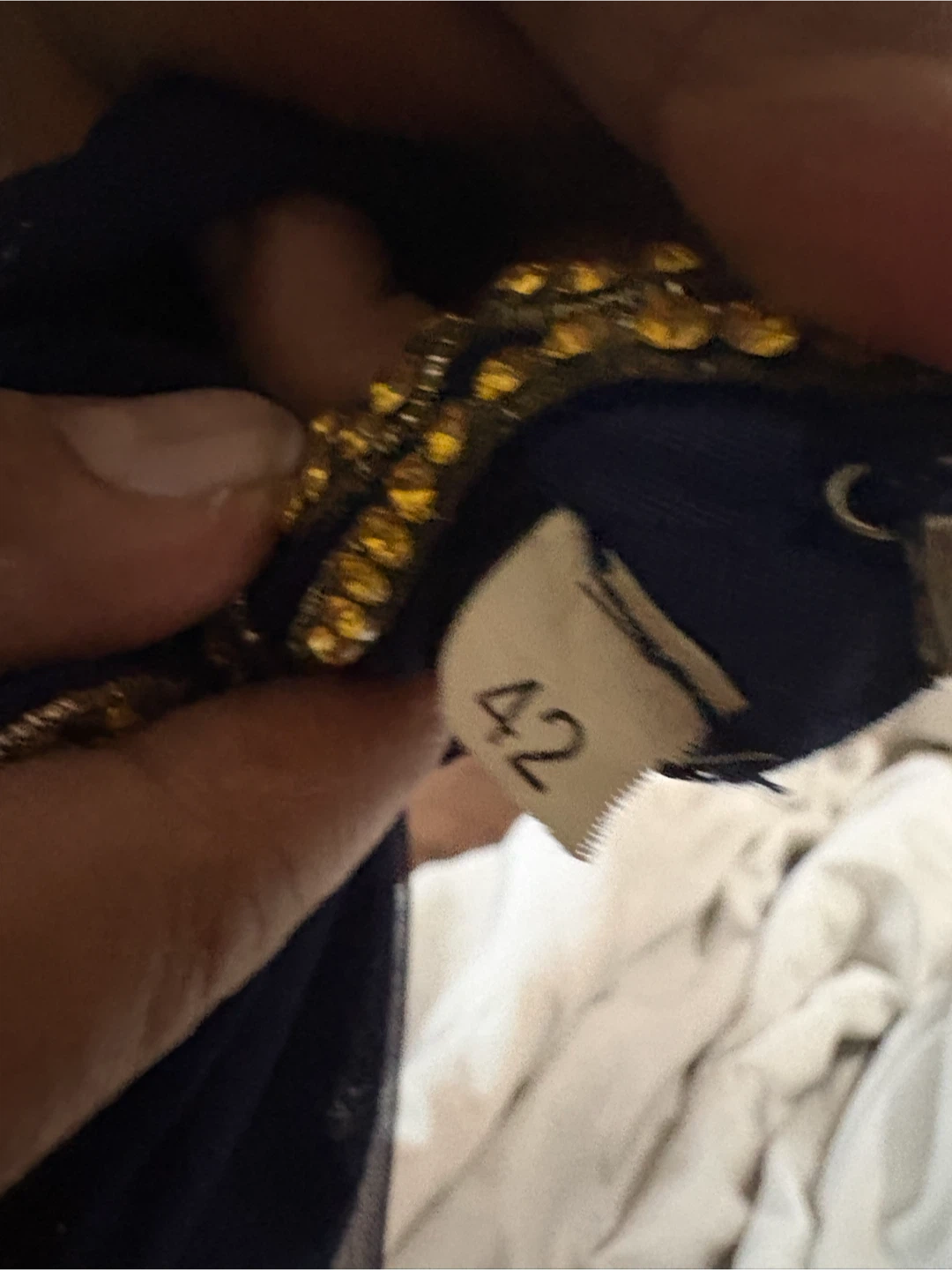 Navy blue embroidered traditional dress