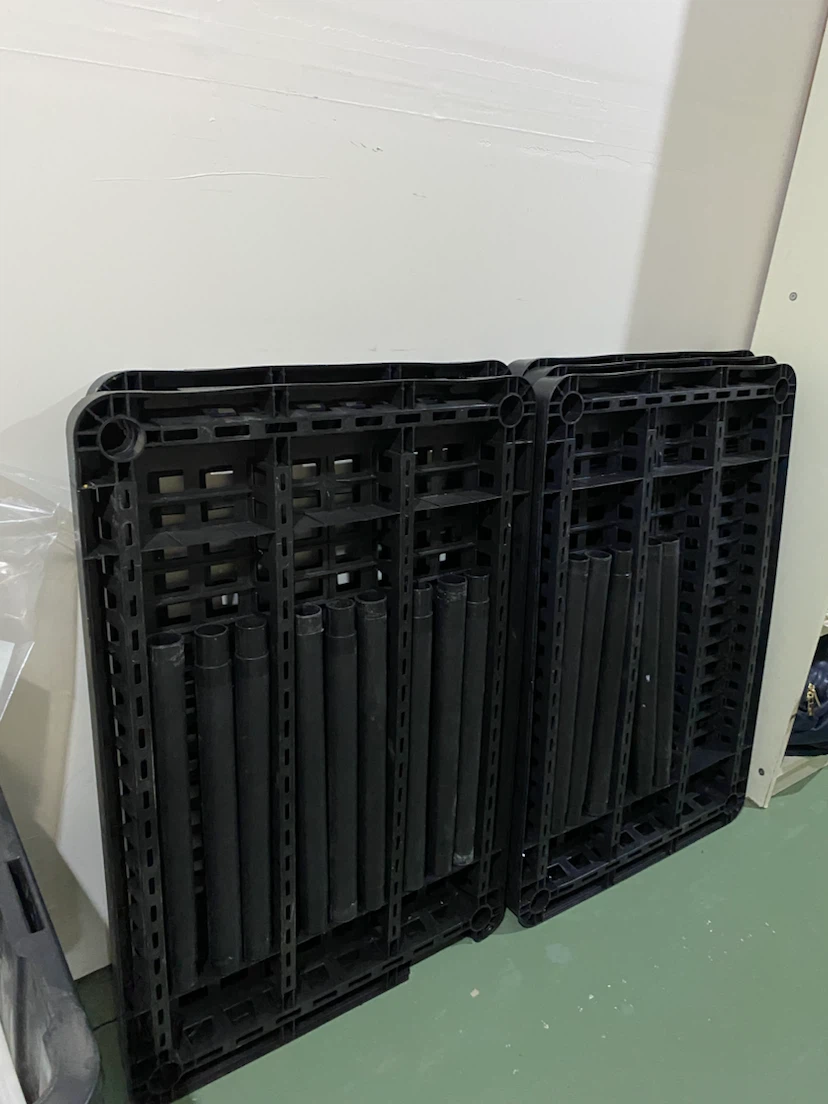 Black Plastic 5-Tier Shelving Unit