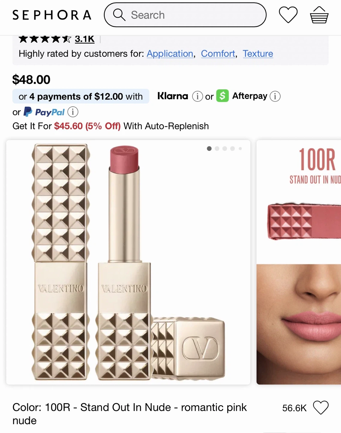 Valentino Spike Lipstick 100R with pouch - photo 4
