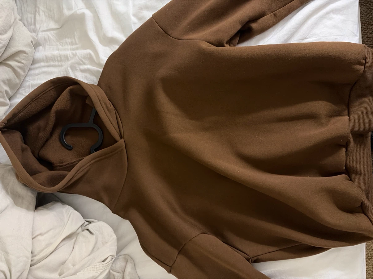 plain brown hoodie