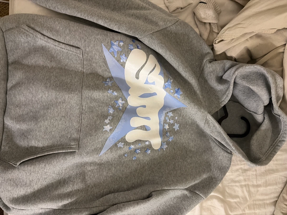Grey Graphic Hoodie