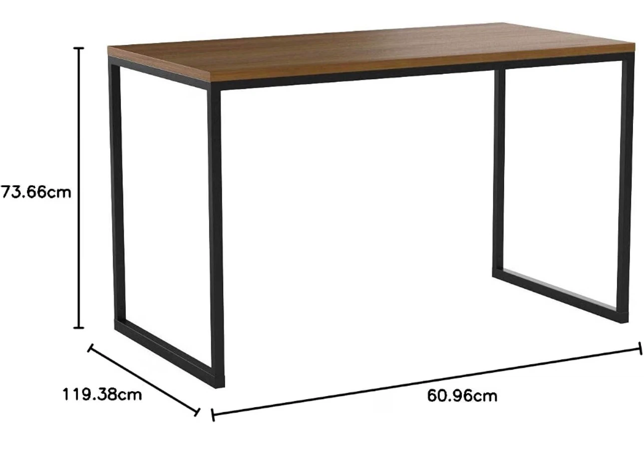 Modern Wood and Metal Writing Desk - photo 3