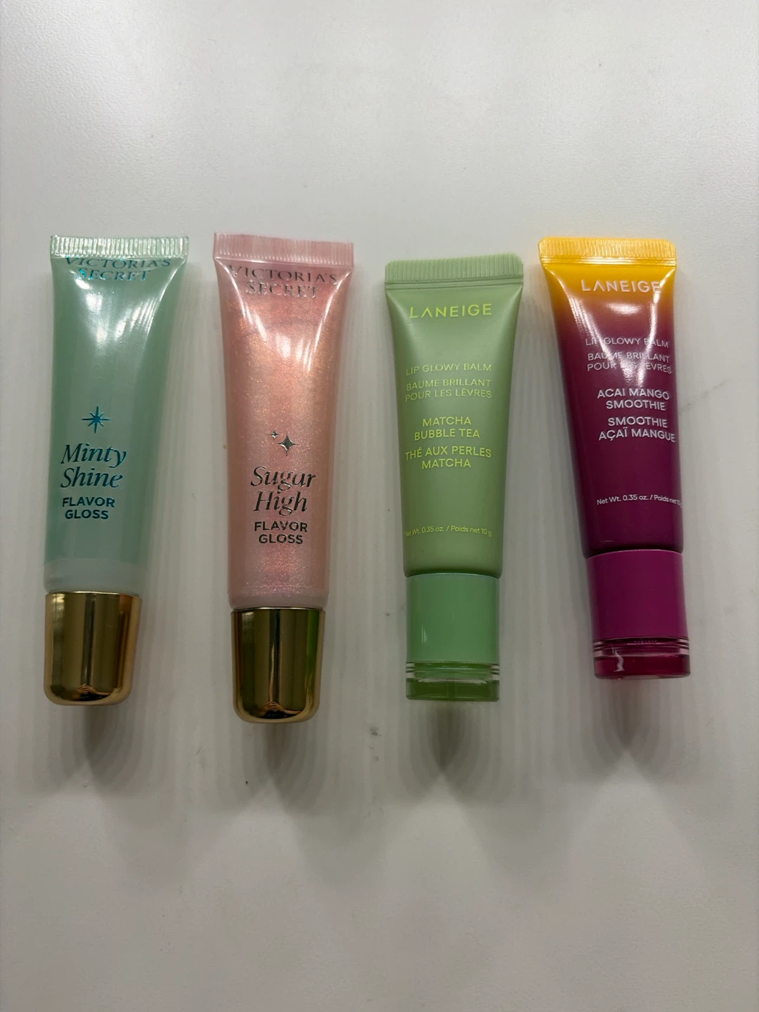 laneige and victoria’s secret lip gloss