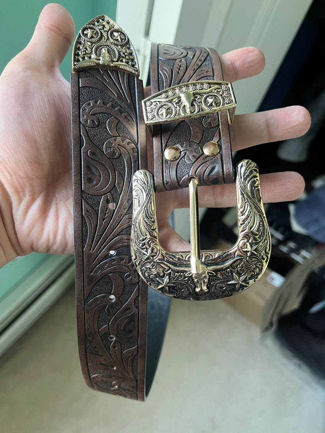 Engraved Western Style Belt