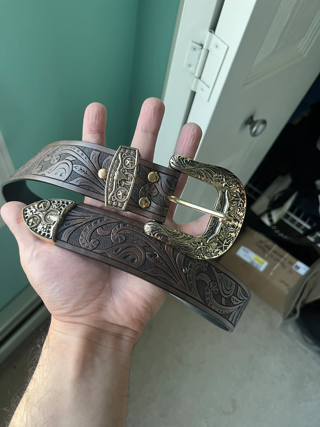 Engraved Western Style Belt - photo 2