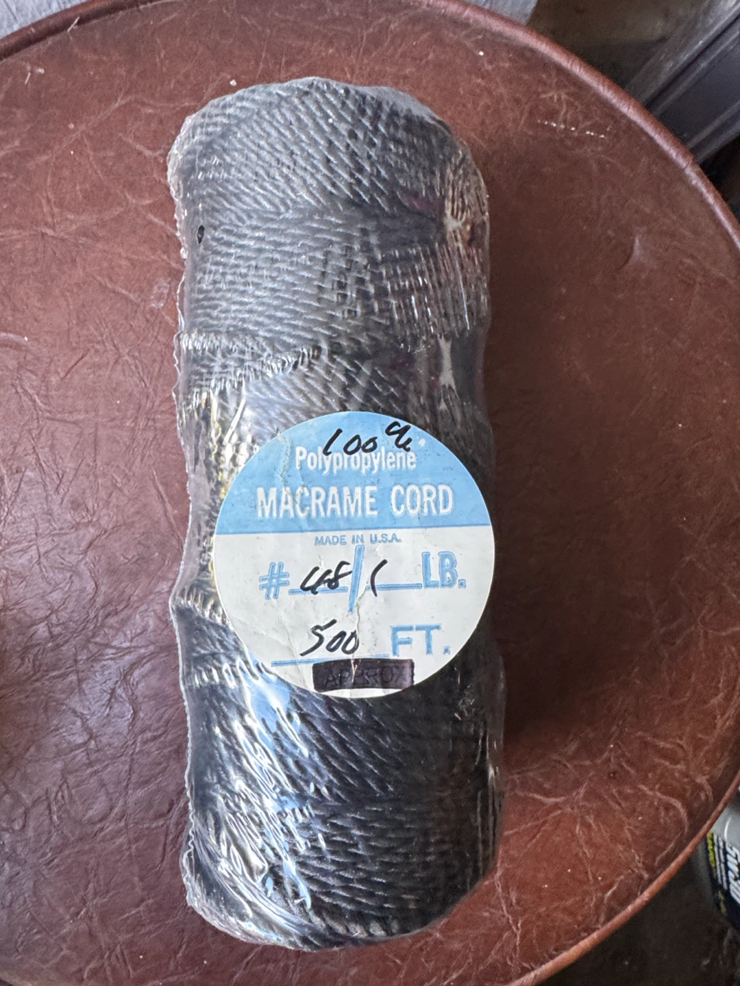 100% Polypropylene Macrame Cord 500 ft