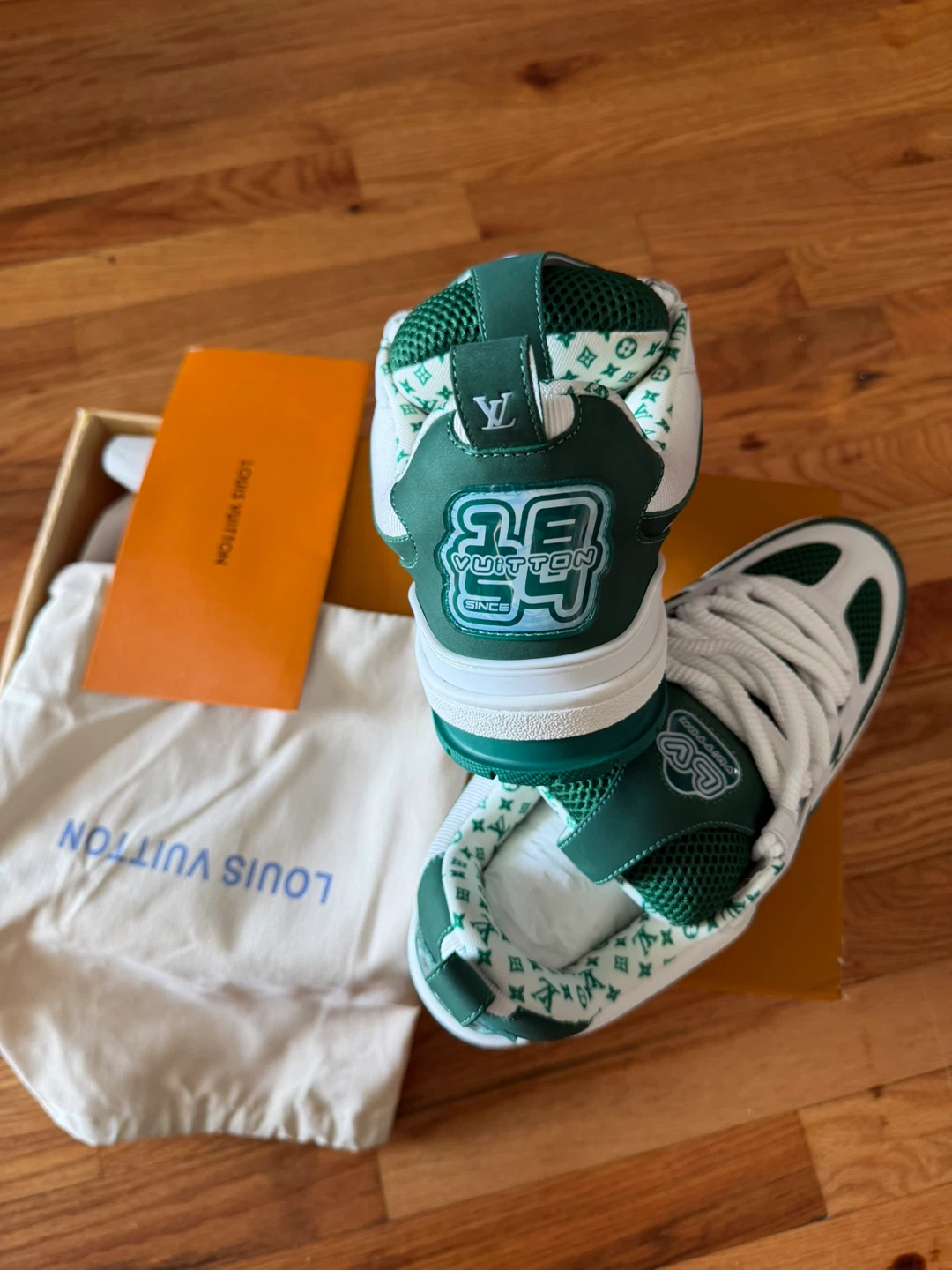 Louis Vuitton LV Trainer Sneaker Green/White - photo 2