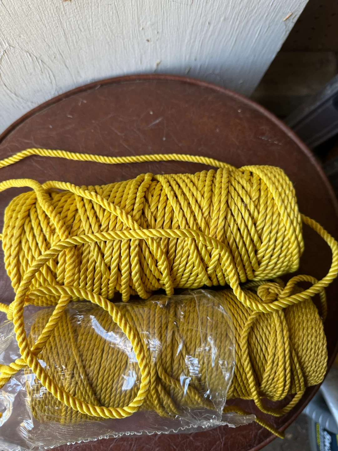 Yellow Braided  macrame cord