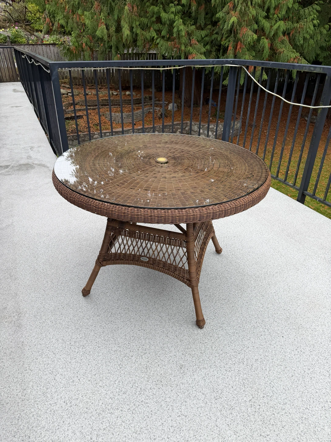 Ratana wicker patio table