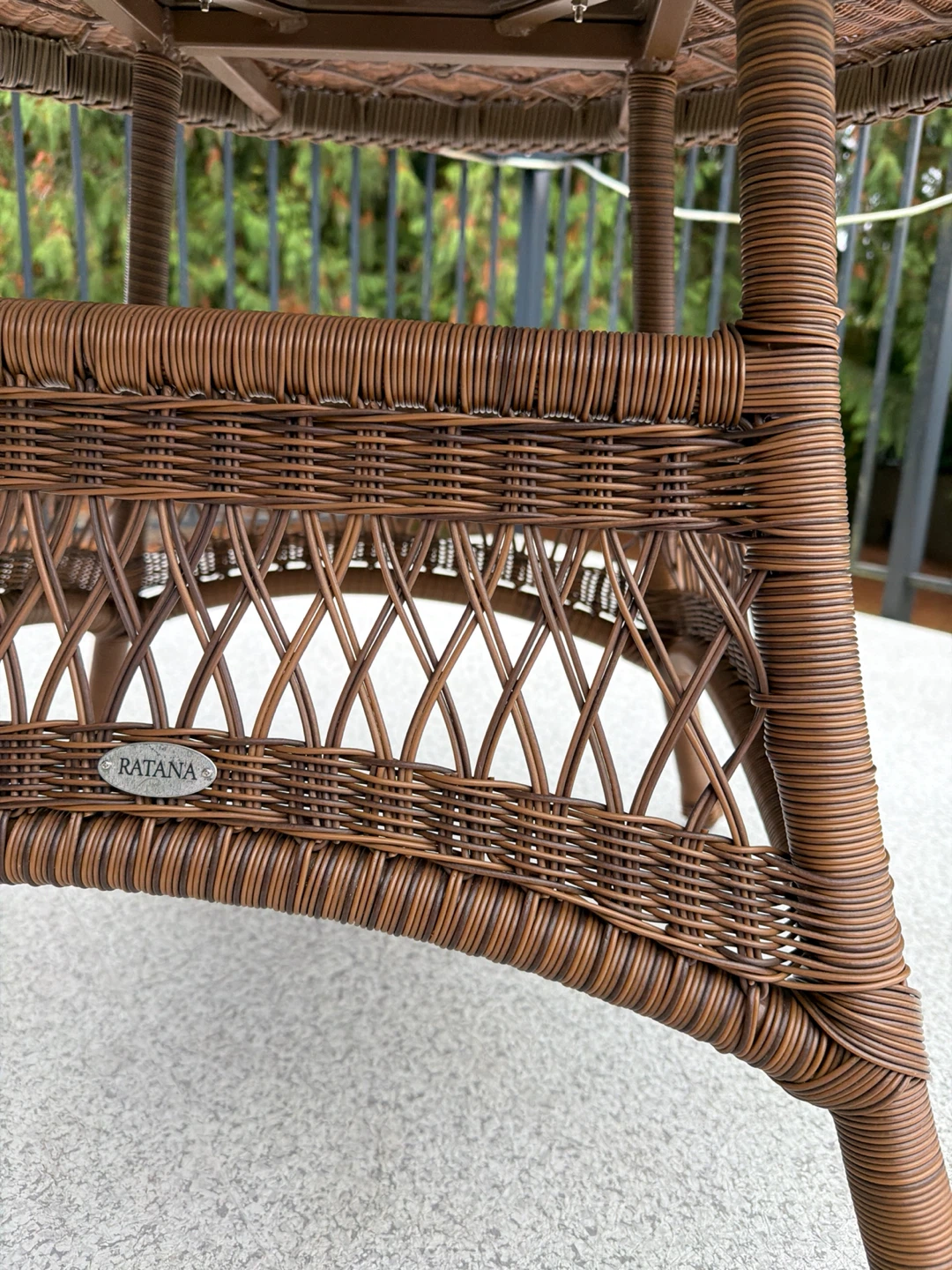 Ratana wicker patio table - photo 3