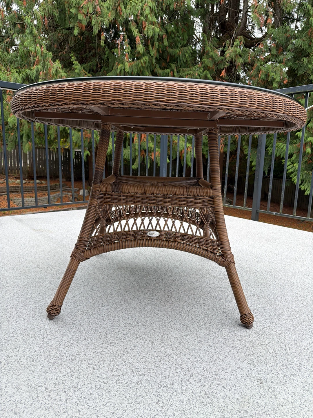 Ratana wicker patio table - photo 5